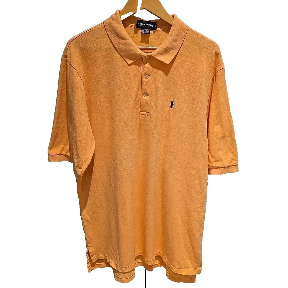 Polo Golf Ralph Lauren Men's Big & Tall Short Sleeve‎ Polo, XL, Salmon Color.